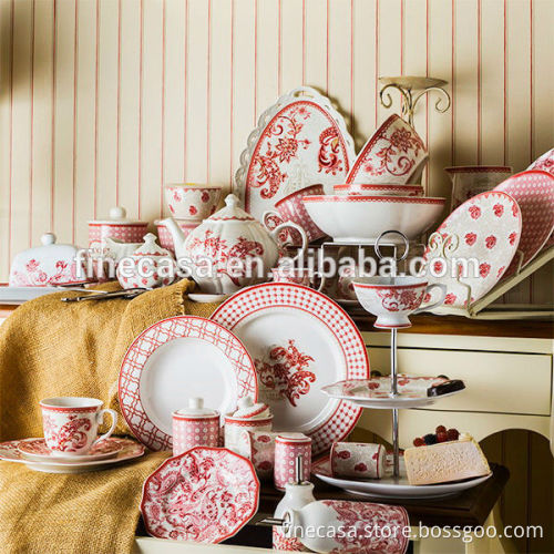Elegant Fine New Bone China Red Egg Cup Holders                
                                    Quality Assured